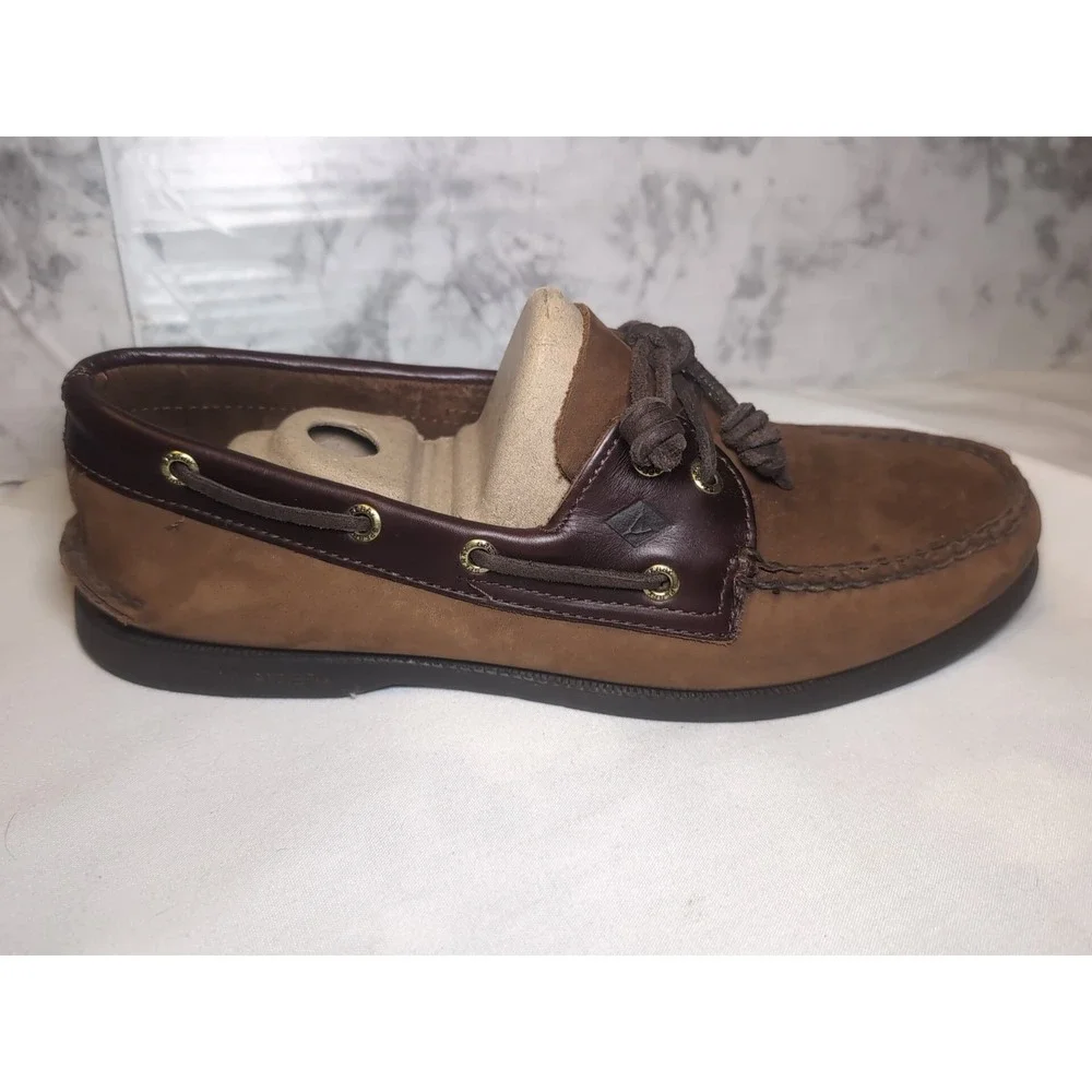 Sperry Top-Sider 0195412 Casual Boat Shoe Men Size 10.5 Brown Non Marking